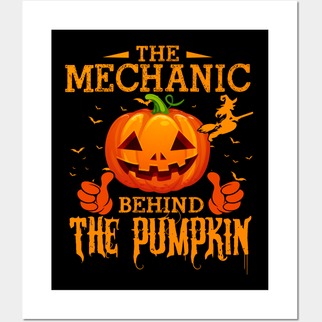 Mens The CHEF Behind The Pumpkin T shirt Funny Halloween T Shirt_MECHANIC Wall Art by Sinclairmccallsavd